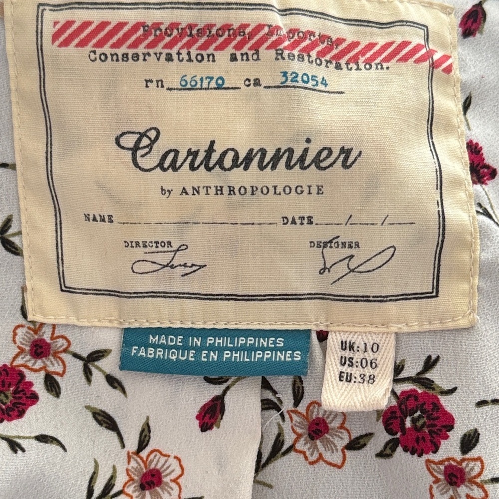Cartonnier 6 Gorgeous Elegant Black Women's Blazer with sleeve ties great cond - Picture 8 of 9